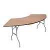 Atlas Commercial Products Titan Series™ Wood Folding Table, 7 Ft. Serpentine, Vinyl Edge WFT5-SERP3084